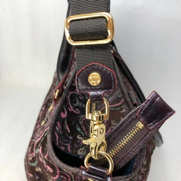 MZ Wallace Lola Bag Large Tapestry Leather Boho - Picture 6 of 15